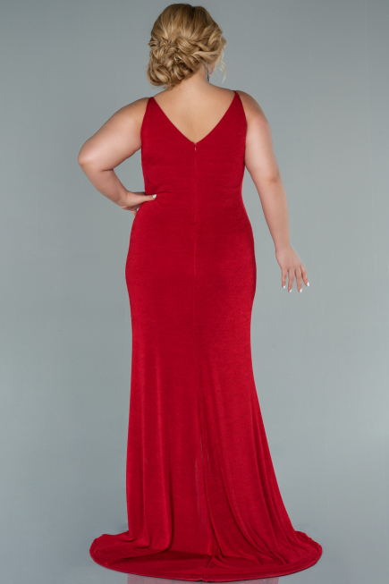 Robe Grande Taille Longue Rouge ABU2502