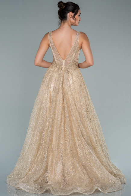 Robe de Soirée Longue Or ABU2131