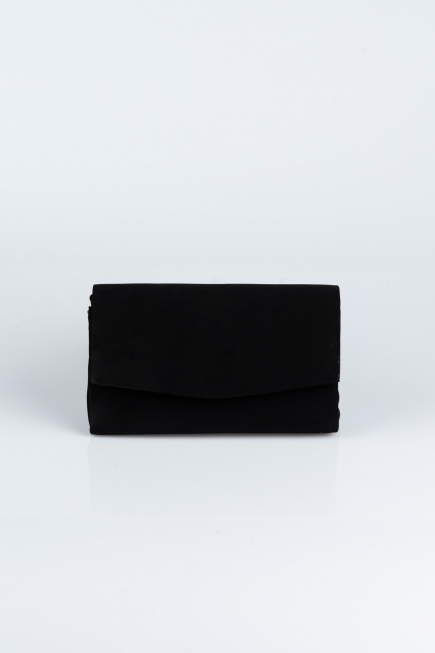 Sac de Soirée Luxe Couleur daim Noir SH806