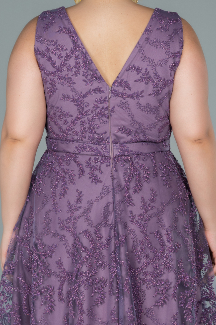 Robe de Soirée Grande Taille Longue Lavande ABU2537