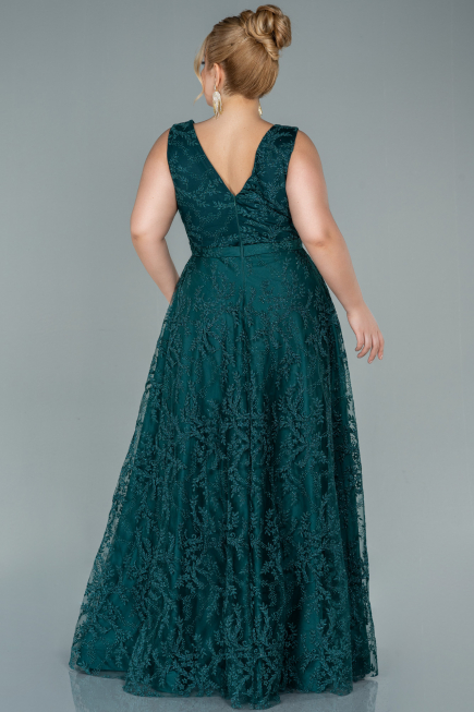 Robe de Soirée Grande Taille Longue Émeraude ABU2537