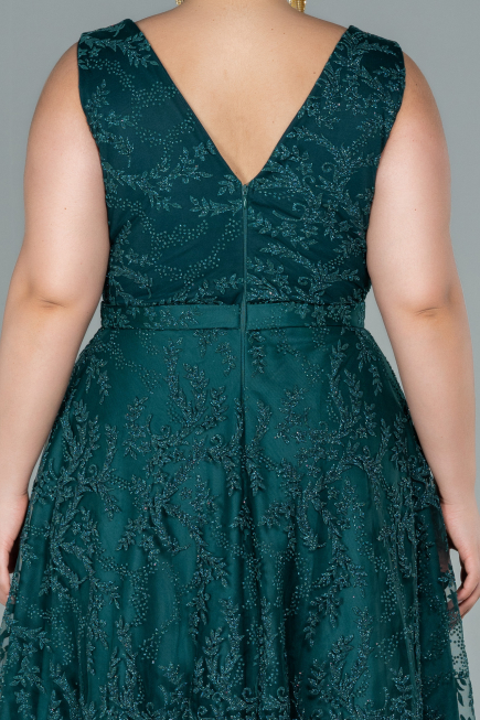 Robe de Soirée Grande Taille Longue Émeraude ABU2537