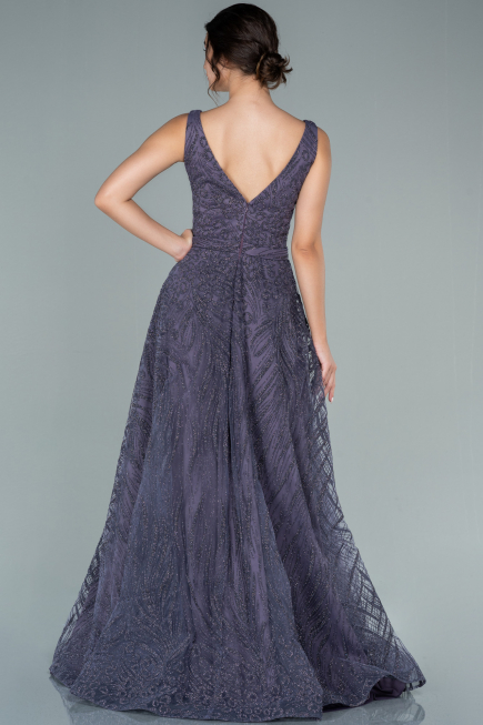 Robe de Soirée Longue Améthyste ABU2418