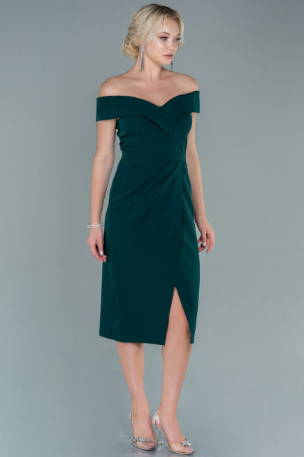 Robe de Cérémonie Midi Émeraude ABK1393