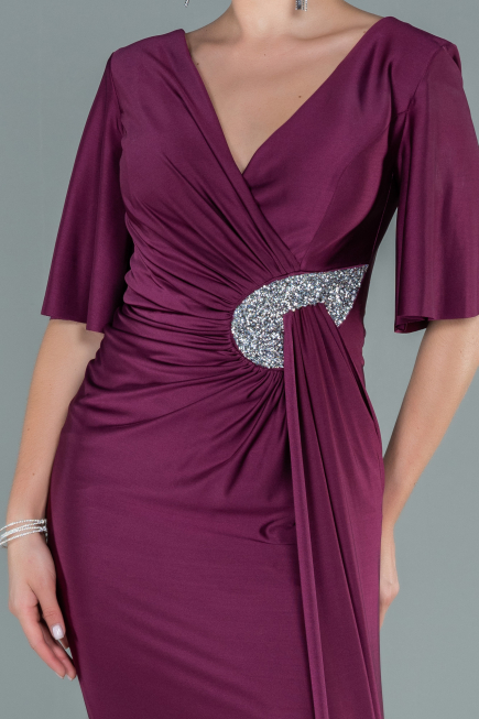 Robe De Soirée Longue Couleur Cerise ABU2443