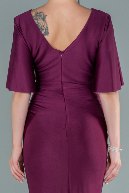 Robe De Soirée Longue Couleur Cerise ABU2443