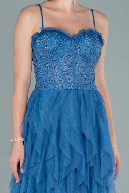 Robe de Soirée Longue Indigo ABU2552
