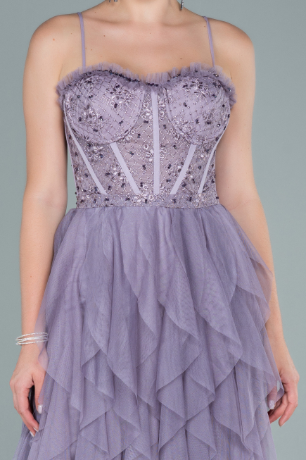Robe de Soirée Longue Lavande ABU2552
