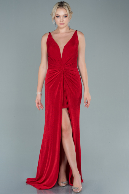 Robe de Soirée Longue Rouge ABU2496