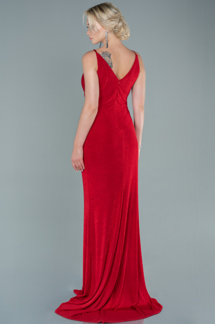 Robe de Soirée Longue Rouge ABU2496