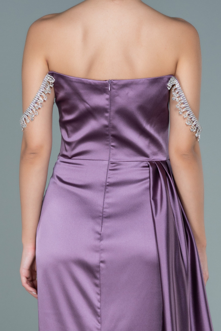Robe de Soirée Longue Satin Lavande ABU2618