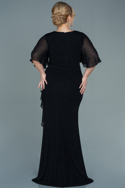 Robe de Soirée Grande Taille Longue Noir ABU2651