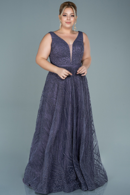 Robe De Soirée Grande Taille Longue Améthyste ABU2501