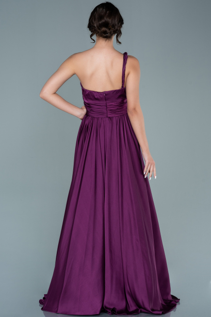Robe de Fiançaille Longue Prune ABU1142
