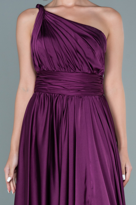 Robe de Fiançaille Longue Prune ABU1142