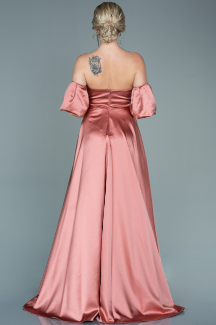 Robe de Soirée Longue Satin Pelure D'oignon ABU2614