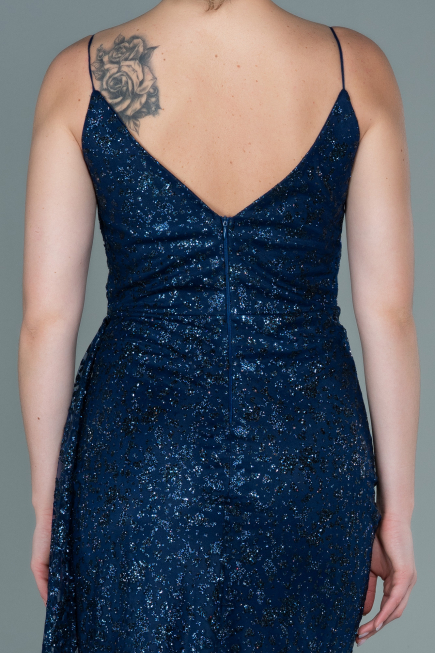 Robe de Soirée Longue Bleu Marine ABU2587