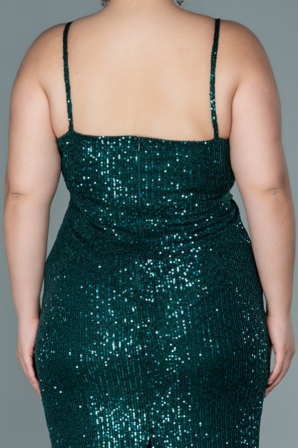 Robe de Soirée Grande Taille Courte Émeraude ABK1539