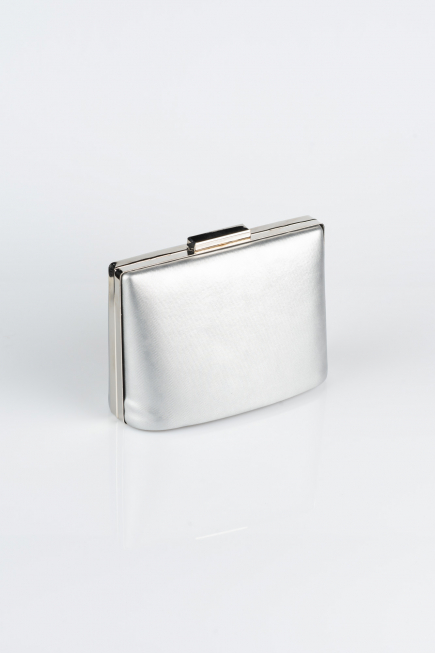 Sac de Boîte Cuir dentelé Argent V288