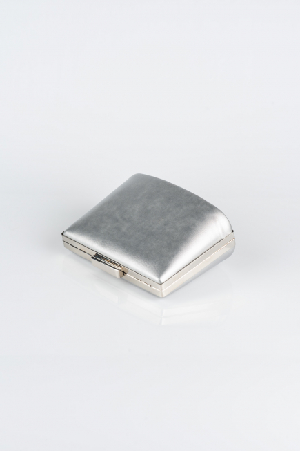 Sac de Boîte Cuir dentelé Argent V288