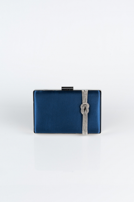 Sac de Boîte Satin Bleu Marine VT9275