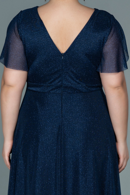 Robe De Soirée Grande Taille Longue Bleu Marine ABU2310