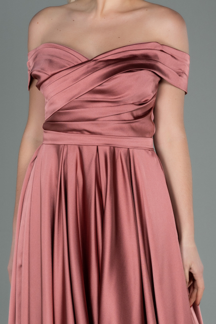 Robe de Soirée Longue Satin Pelure D'oignon ABU2750