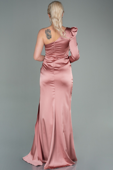 Robe de Soirée Longue Satin Pelure D'oignon ABU2676