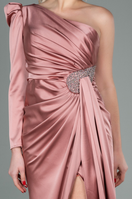 Robe de Soirée Longue Satin Pelure D'oignon ABU2676