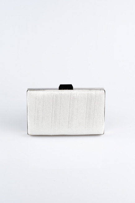 Sac De Soirée Luxe Argenté Blanc SH801