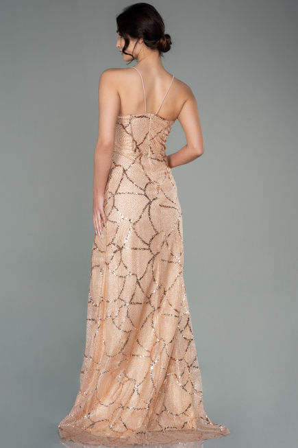 Robe de Soirée Longue Or ABU2803