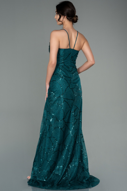 Robe de Soirée Longue Émeraude ABU2803
