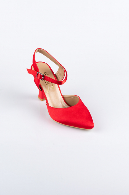 Chaussure de soirée Satin Rouge AB1086