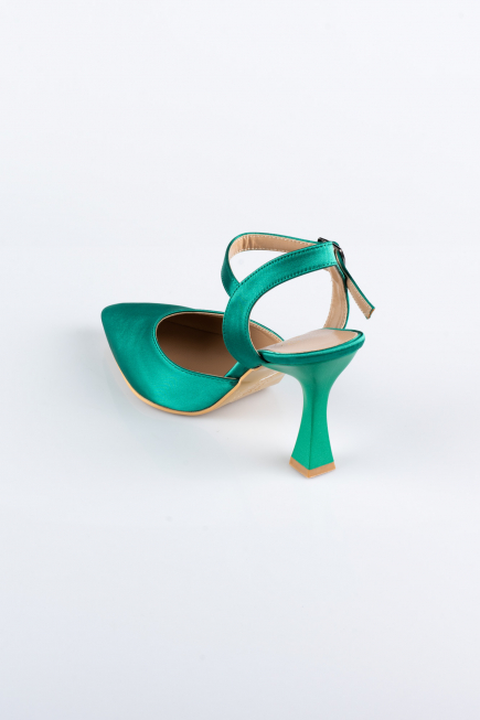 Chaussure de soirée Satin Vert AB1086