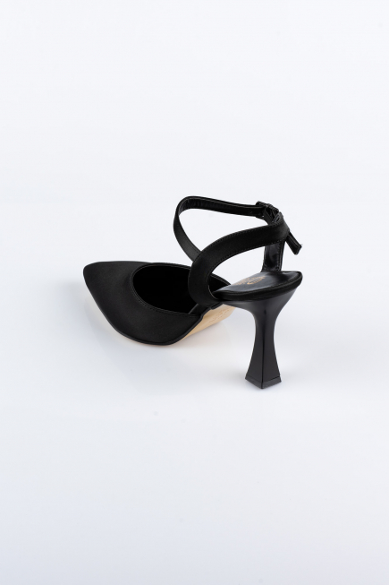 Chaussure de soirée Satin Noir AB1086