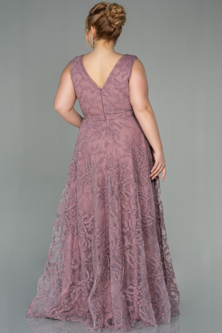Robe De Soirée Grande Taille Longue Couleur Rose ABU2537