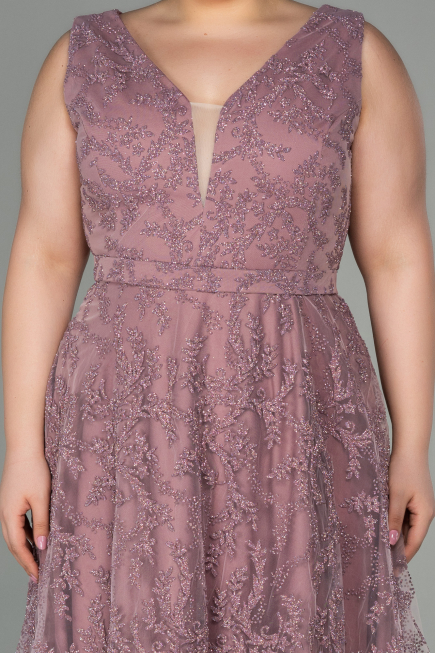 Robe De Soirée Grande Taille Longue Couleur Rose ABU2537