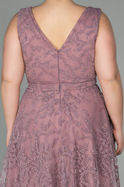 Robe De Soirée Grande Taille Longue Couleur Rose ABU2537