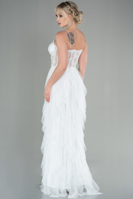 Robe de Soirée Longue Blanc ABU2822