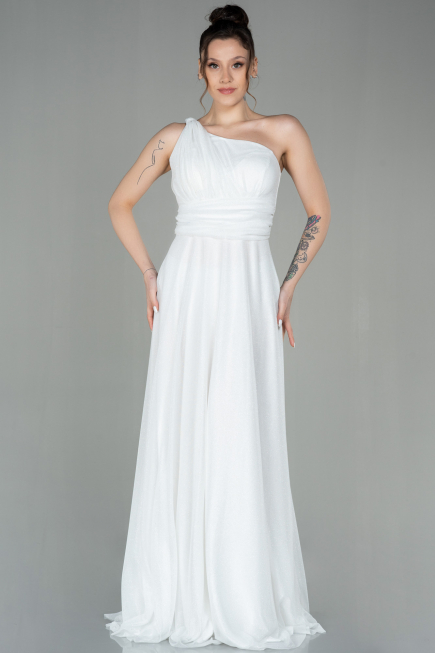 Robe de Soirée Longue Blanc ABU2834