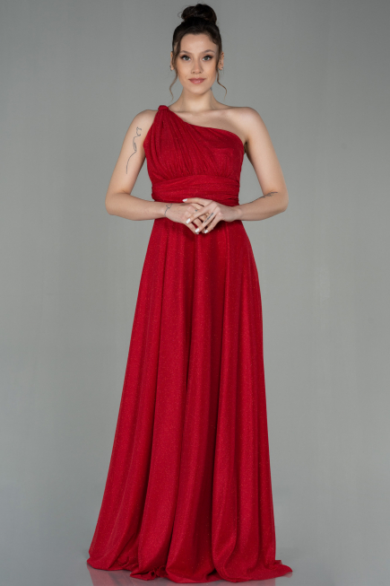 Robe de Soirée Longue Rouge ABU2834