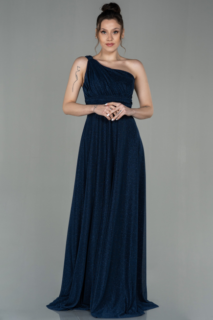 Robe de Soirée Longue Bleu Marine ABU2834