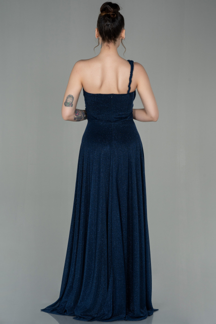 Robe de Soirée Longue Bleu Marine ABU2834