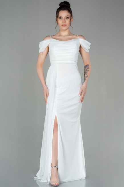 Robe de Soirée Longue Blanc ABU2835