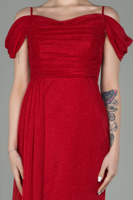 Robe de Soirée Longue Rouge ABU2835