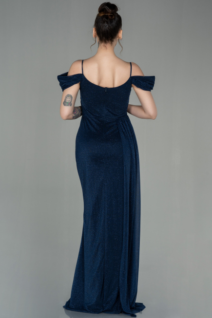 Robe de Soirée Longue Bleu Marine ABU2835