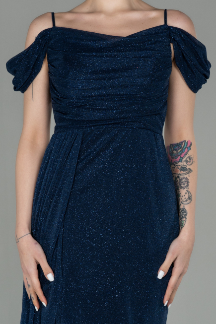 Robe de Soirée Longue Bleu Marine ABU2835