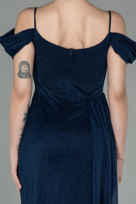 Robe de Soirée Longue Bleu Marine ABU2835