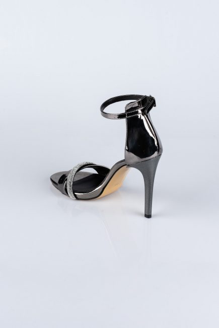 Chaussure de soirée Cuir Verni Platine AB702
