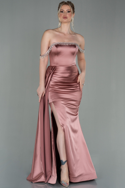 Robe De Soirée Satin Longue Pelure D'oignon ABU2618